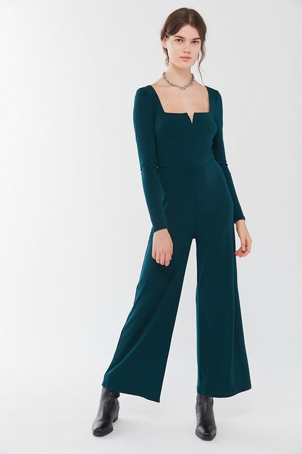 UO Vicki V-Wire Wide Leg Jumpsuit | Urban Outfitters (US and RoW)