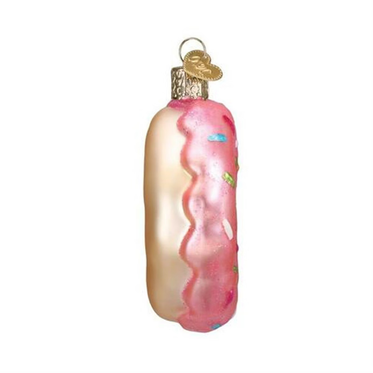 Old World Christmas Blown Glass Ornament for Christmas Tree, Pink Sprinkles Donut | Target