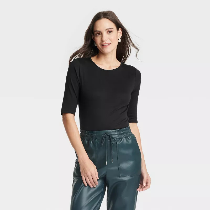 Women's Slim Fit Elbow Sleeve T-Shirt - A New Day™ | Target