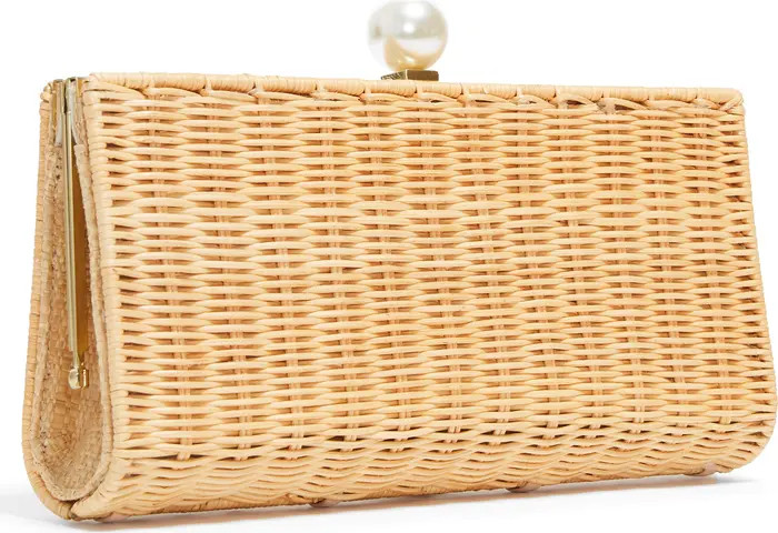 Pamela Munson The Pearl Woven Rattan Clutch | Nordstrom | Nordstrom