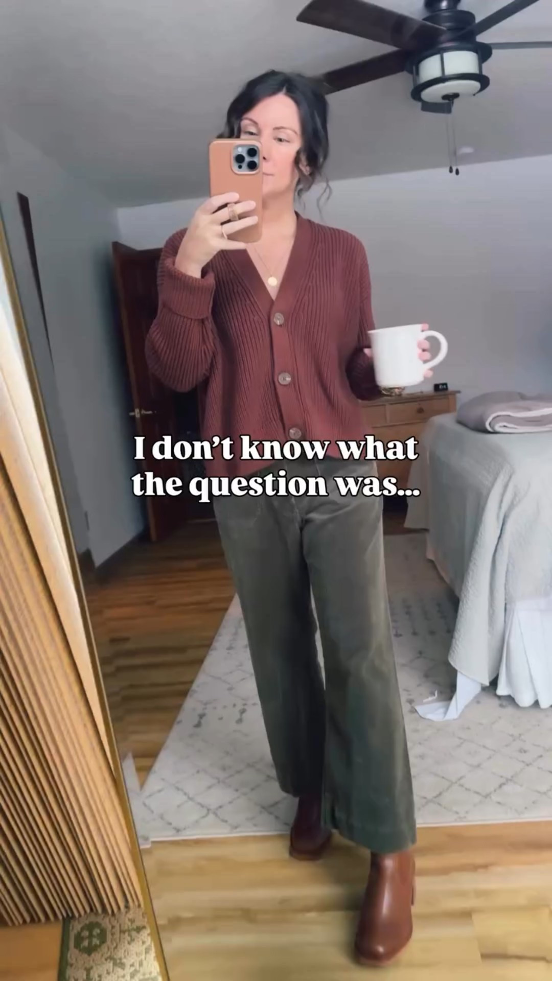 Wearing xs in my sweater (also own it in black), 0 waist and 26 inseam in my corduroy pants in seaweed  (linked mine and the straight and flare version) and my boots are older so I linked similar ones! 


#corduroypants #corduroy #winterstyleinspo

#LTKFindsUnder50 #LTKgrwm #LTKPetite