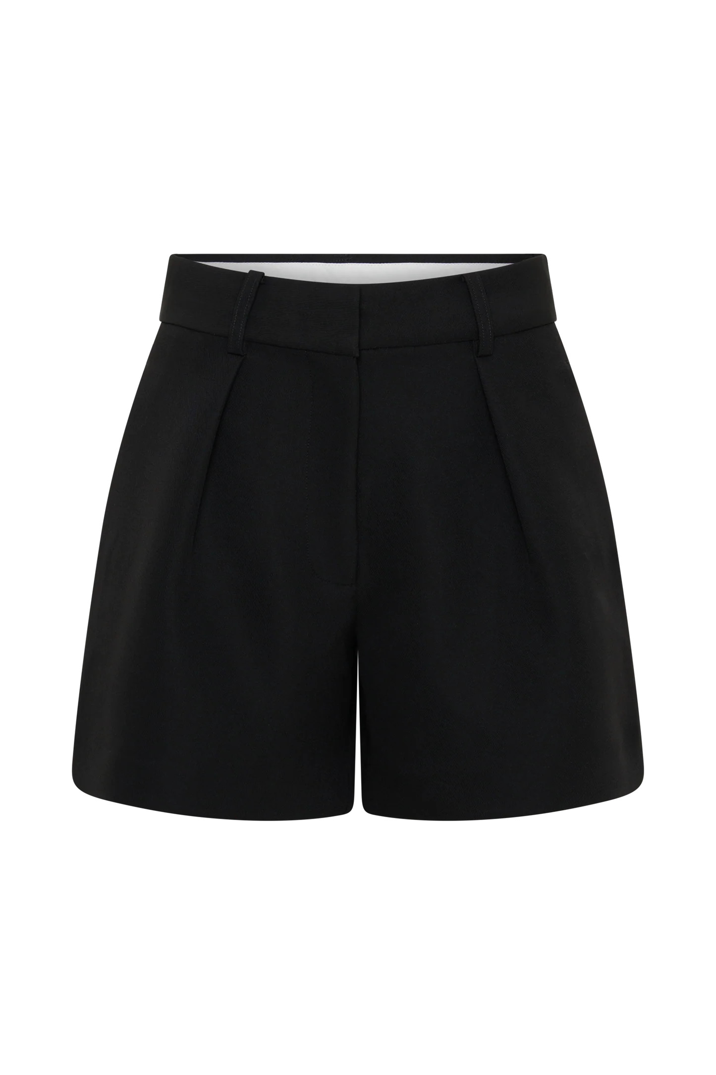Dominique Pleated Suiting Shorts - Black | Meshki UK