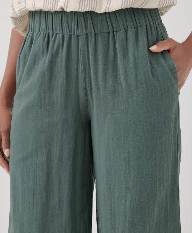 Women’s Coastal Double Gauze Wide Leg Pant made with Organic Cotton | Pact | Pact Apparel