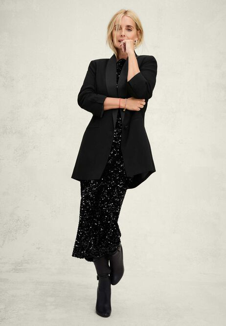 Womens Black Tuxedo Blazer Jacket | Peacocks