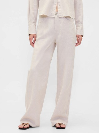 Linen-Cotton Wide-Leg Pants | Gap (CA)