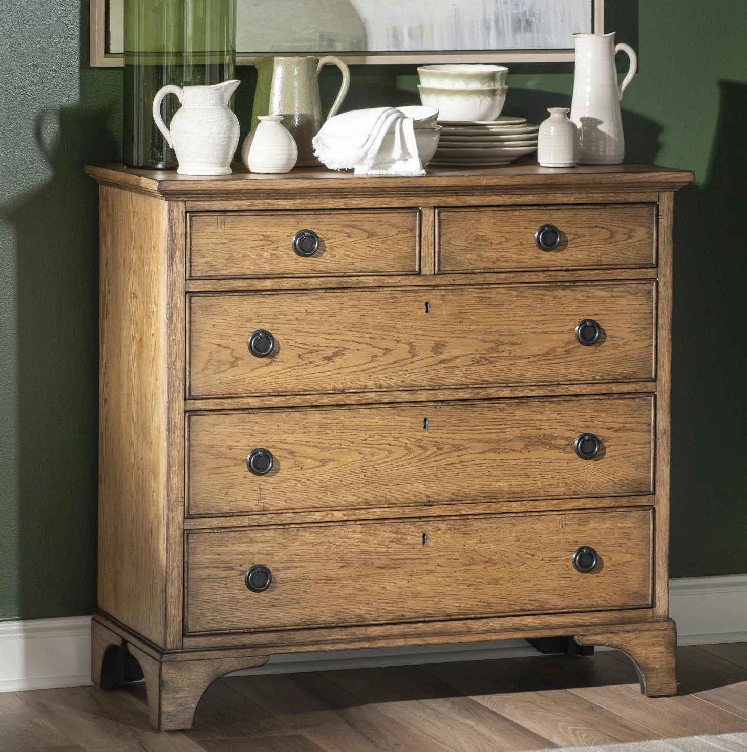 Country Living Vintage Market Accent Chest (5 Drawers, Arched Feet) | Wayfair North America