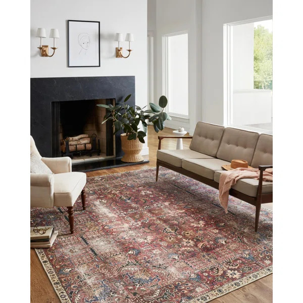 Jules Oriental Merlot Area Rug | Wayfair North America