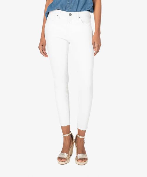 Donna High Rise Fab Ab Ankle Skinny (Optic White) | Kut From Kloth