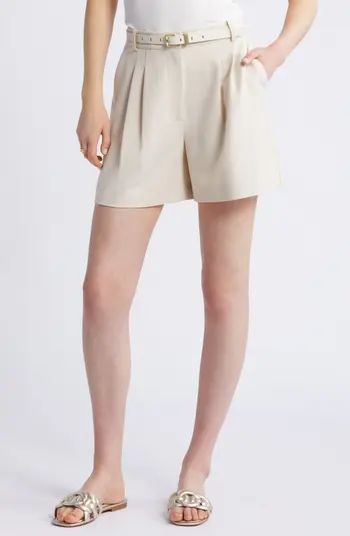 Nordstrom Pleated Textured Shorts | Nordstrom | Nordstrom