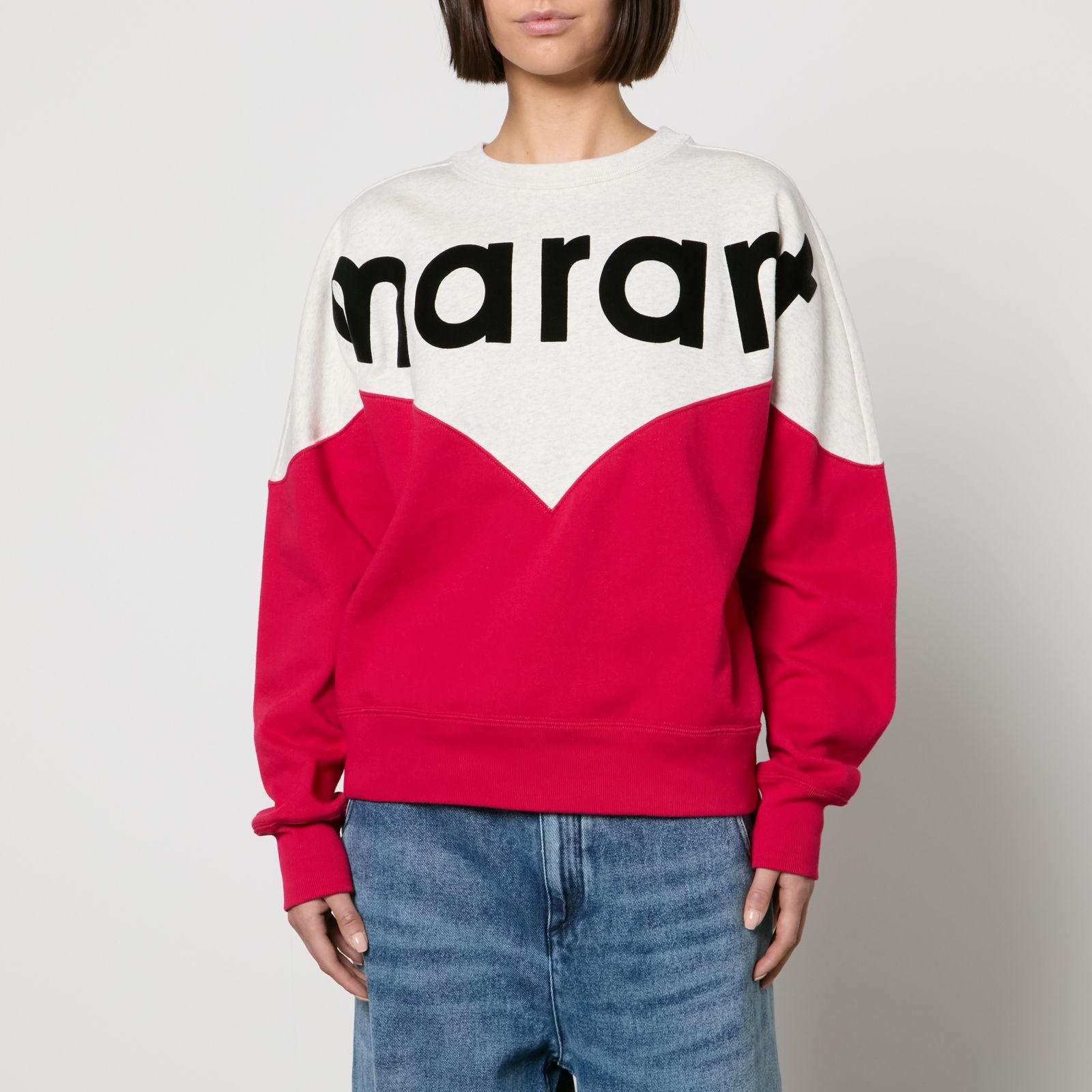 Marant Etoile Houston Flocked Logo Cotton-Jersey Sweatshirt | Coggles | Coggles (Global)