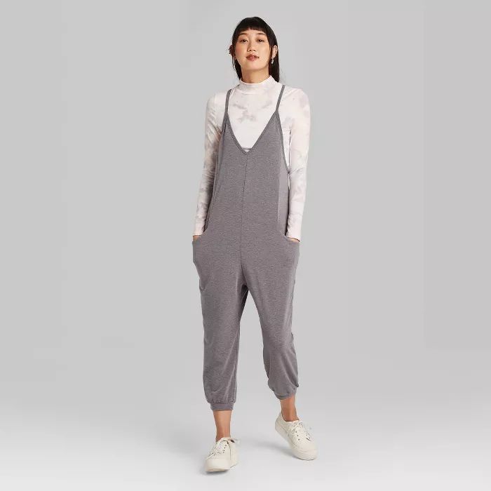 Women's Sleeveless V-Neck Knit Jumpsuit - Wild Fable™ | Target
