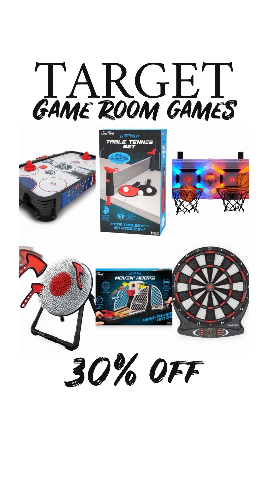 Deal of the day at Target 🎯 
30% off game room games
Great Christmas gift ideas 

#LTKSaleAlert #LTKKids #LTKGiftGuide