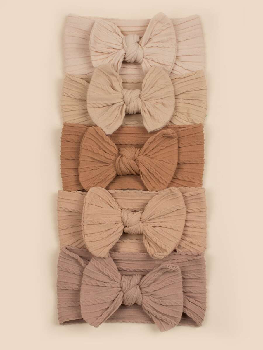 5pcs Baby Bow Decor Hair Band Love Valentine | SHEIN