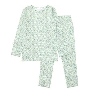 girls sea marsh floral pima pajama set | minnow
