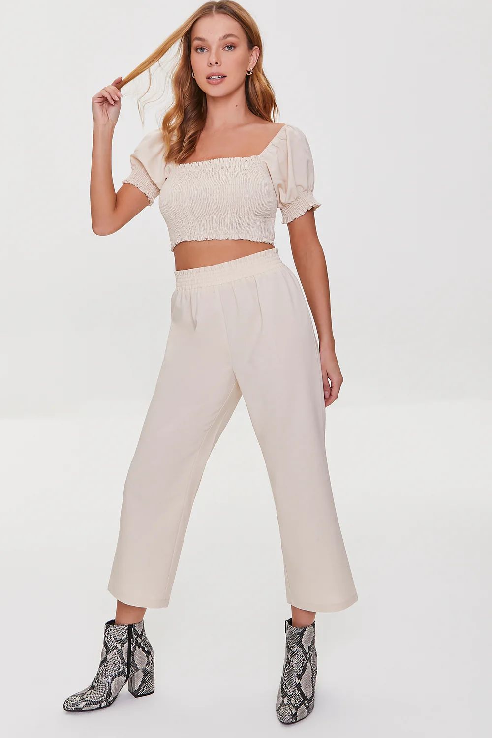 Smocked Crop Top & Gaucho Pants Set
– Forever 21 | Forever 21 CA