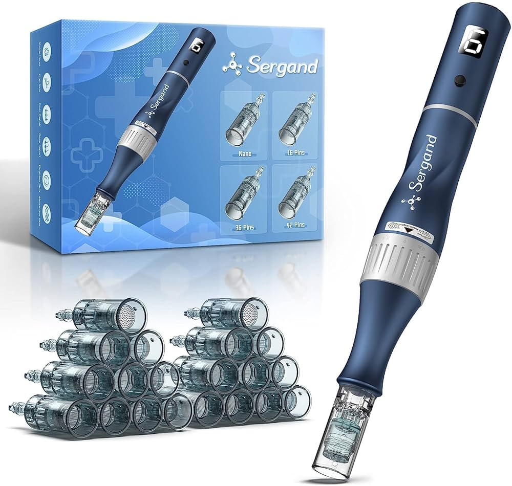 Professional Wireless Microneedling Pen with 20 Replacement Cartridges - Adjustable Micro Needlin... | Amazon (US)