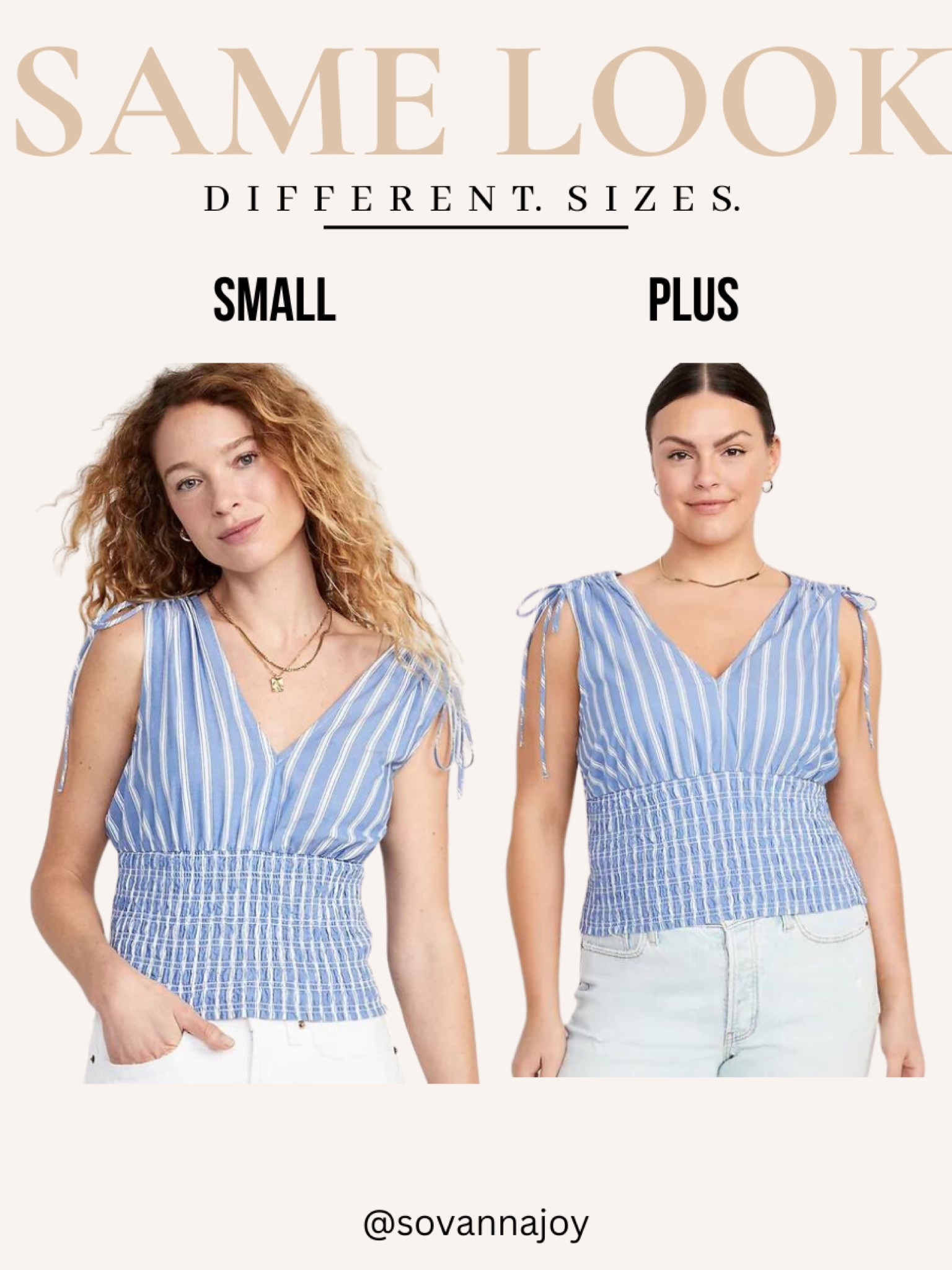 Pinstriped Sleeveless Blouse | Spring Outfit | Casual Style | Size Comparison 

#LTKFind #LTKunder50 #LTKcurves