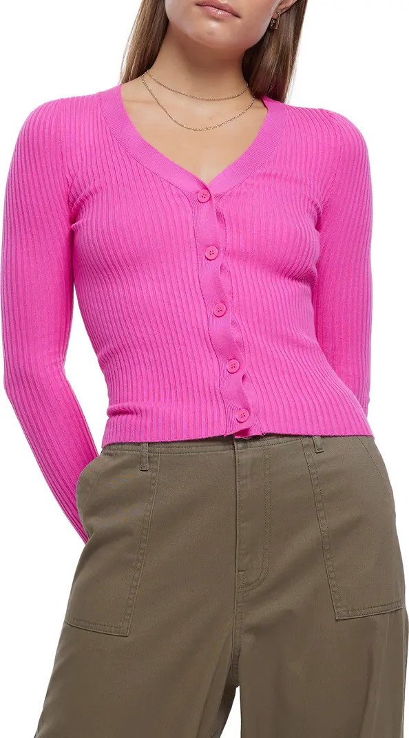 Rib V-Neck Cardigan | Nordstrom