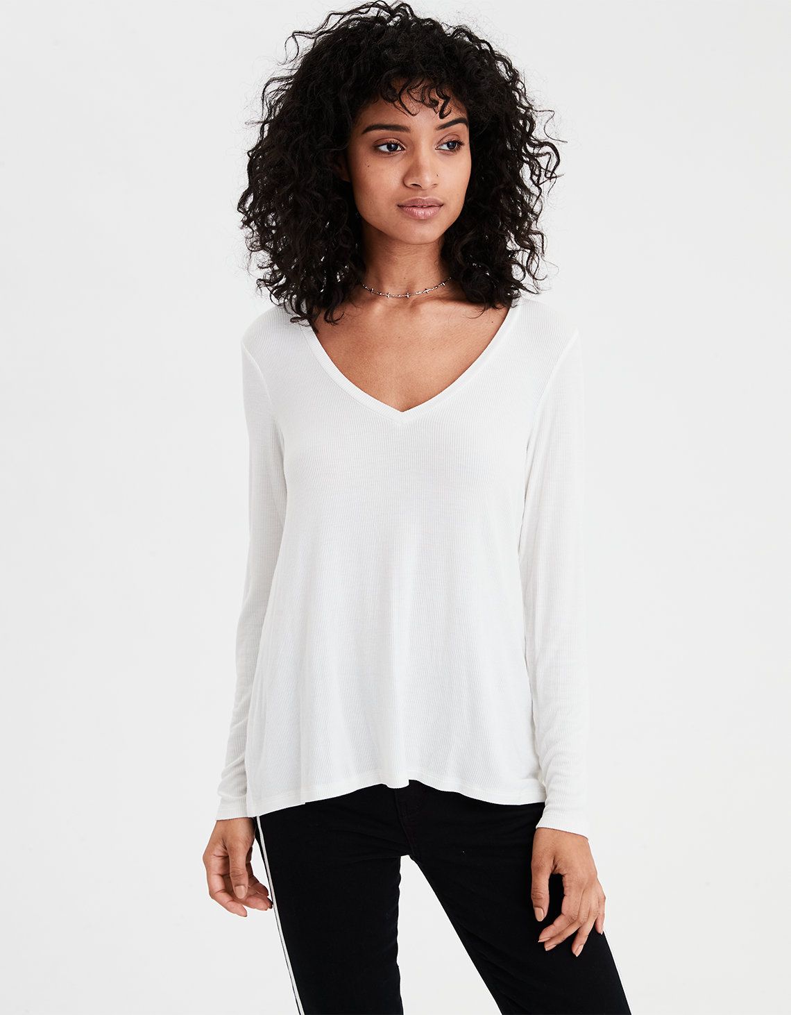 AE All the Feels Tee, Natural White | American Eagle Outfitters (US & CA)
