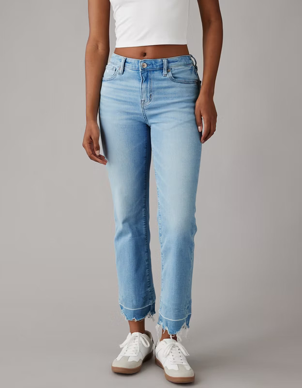 AE Stretch High-Waisted Kick Bootcut Crop Jean | American Eagle Outfitters (US & CA)
