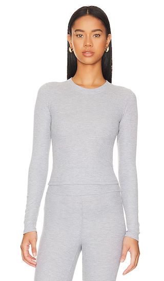 Fitted Crewneck in Heather Grey | Revolve Clothing (Global)