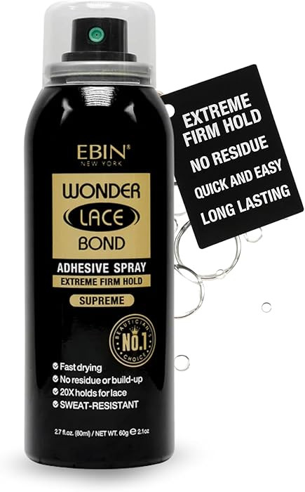 Wonder Lace Bond Adhesive Spray - Supreme (Extreme Firm Hold), 2.7 fl. oz./ 80ml | Fast Drying, N... | Amazon (US)