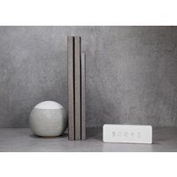Double Color Concrete Book End | Grey & White Bookend Concrete Holder Modern Office Industrial Decor | Etsy (US)
