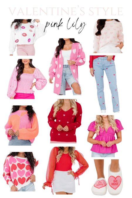 Valentine’s Day, feminine, girls, sweaters, cardigans, pink, red, hearts, denim, top, bodysuit, kisses, affordable style, pink lily fashion 

#LTKfindsunder100 #LTKSeasonal #LTKstyletip