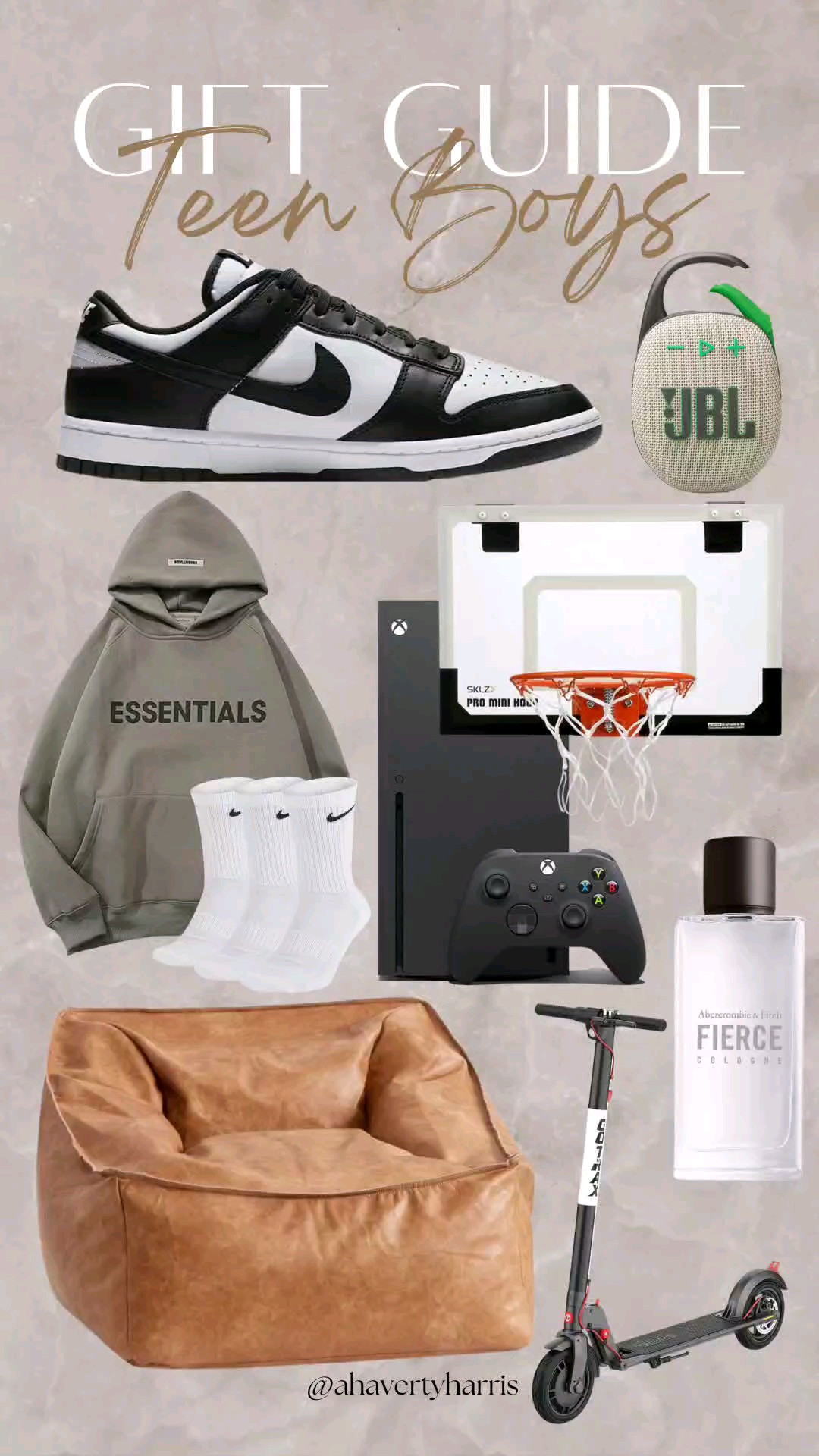 Teen Boys Gift Guide - these are trending gifts for teen boys - lots of Amazon finds! Boys sneakers,  Nike,  essentials hoodie, crew socks,  Bluetooth speaker, lounger, bean bag,  pottery barn teen

#LTKGiftGuide #LTKWatchNow #LTKKids