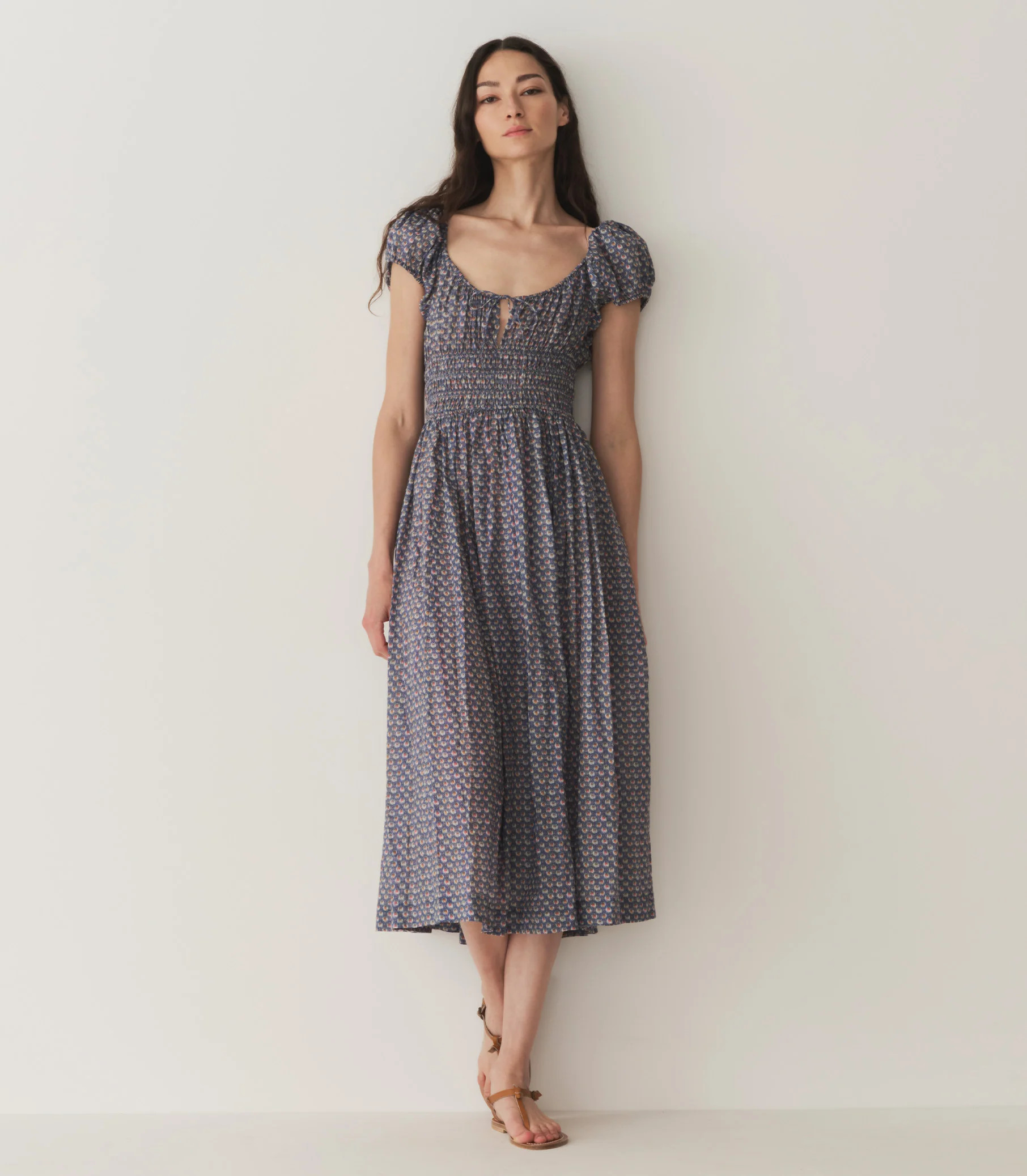 Quinn Dress - Dahlia Ikat | DÔEN | DOEN