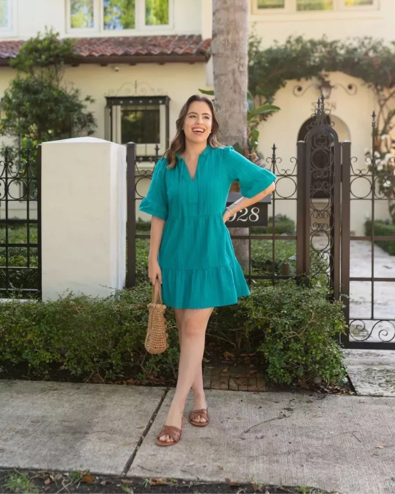This cute teal dress is perfect paired with these cute neutral sandals! Get 40% off on these with the code "SUMMER"

#summerdress #outfitidea #vacationstyle #casuallook 

#LTKFind #LTKSeasonal #LTKstyletip