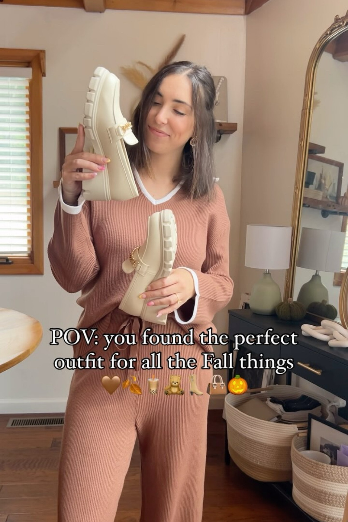 Every time I see “All the Fall things” allllll I can hear is:
🎶ALL THE SMALL THINGS🎶

Please tell me I’m not alone in this?! 😂🤎

This comfy sweater set is the stretchiest, softest material and I am lovinggg it 🤩 The perfect combo of comfy and classy. I feel like I need to be in a library sipping an oat milk latte in these cream + gold loafers 📚 Obsessed is an understatement 🫶🏻

Comment SHOP to receive outfit details straight to your DMs 🫶🏻

#momswithstyle #momootd #momoutfits #everydaystyle #outfitideas #casualstyle #momstyle #outfitinspo #amazonfashion #loafersoutfit #platformloafers #toddlermomapproved #twopieceset #sweaterset