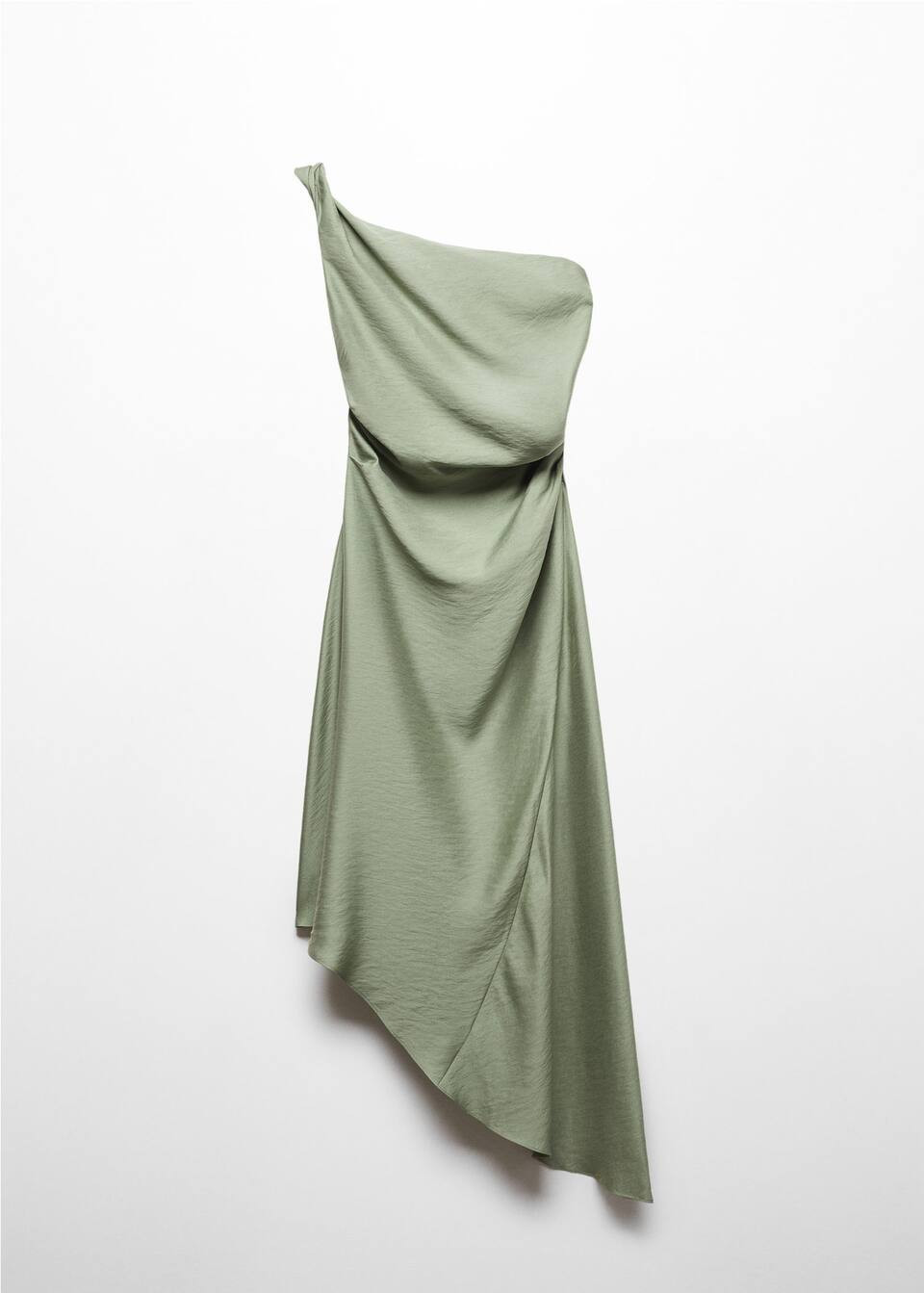 Asymmetrical pleated dress -  Women | Mango USA | MANGO (US)