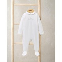 Mamas & Papas Born in 2026 Embroidered Sleepsuit (0-6 Months) White | Marks & Spencer (UK)