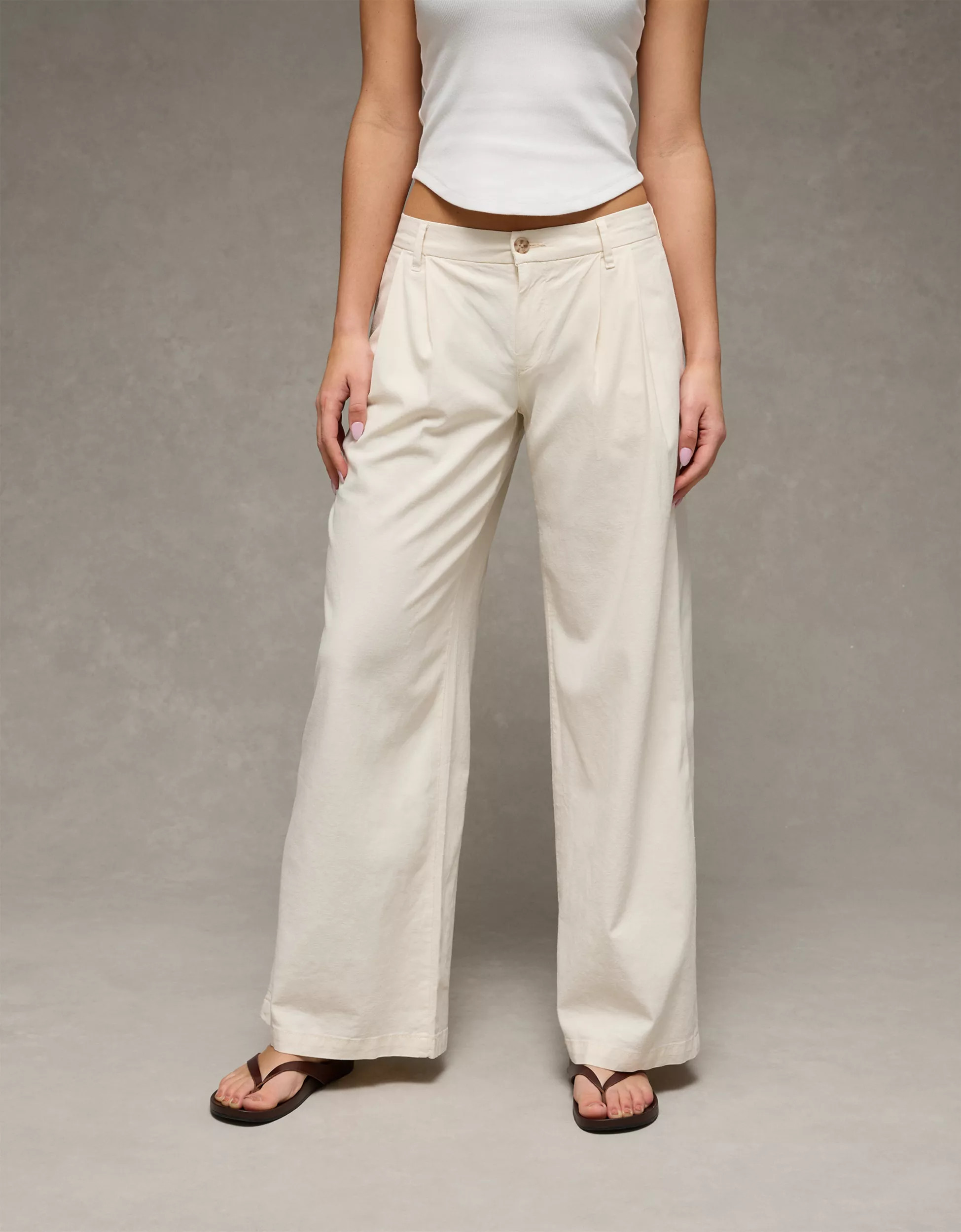AE Low-Rise Linen-Blend Trouser | American Eagle Outfitters (US & CA)