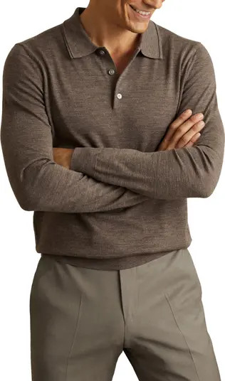 Trafford Long Sleeve Wool Polo Sweater | Nordstrom