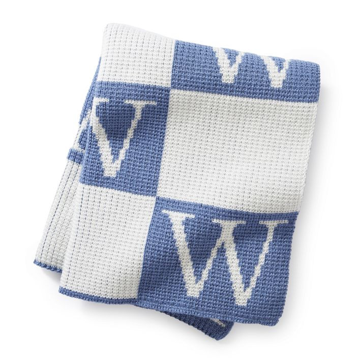 Initial Block Baby Blanket | Mark and Graham