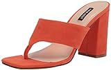 Nine West Women's Gogo Heeled Sandal, Orange Suede, 5 | Amazon (US)