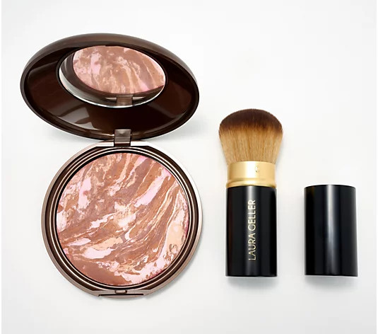 Laura Geller Super-Size Bronze-n- Brighten with Brush | QVC
