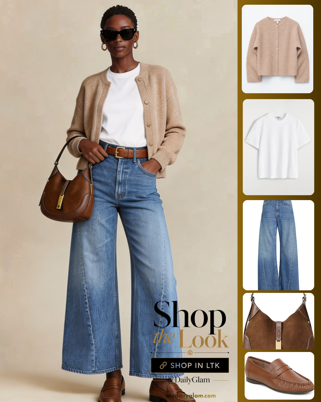 Cozy Cardigan Wide‑Leg Jean Outfit For Slow Fall Days

：#fallcasualoutfit #cardiganstyle #widelegjeans #neutralstyle 

 #LTKootd #LTKOver40 #LTKWorkwear