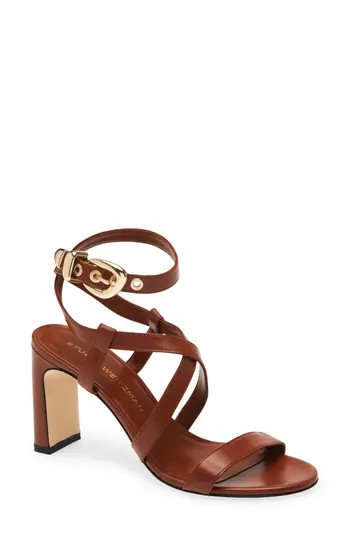 Stuart Weitzman Maven Block 85 Sandal in Luxe Saddle at Nordstrom Rack, Size 7 | Nordstrom Rack