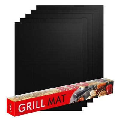 MOVSSOU BBQ Grill Mat Set of 5 Baking Mats Resuable Non-Stick Electric Grill Gas Charcoal BBQ 15.75 x 13 inch | Target