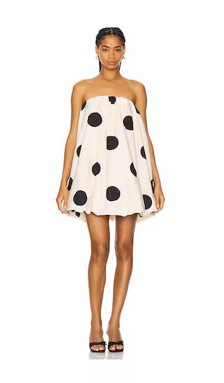 Gaia Bubble Dress in Creme Spot | Revolve Clothing (Global)