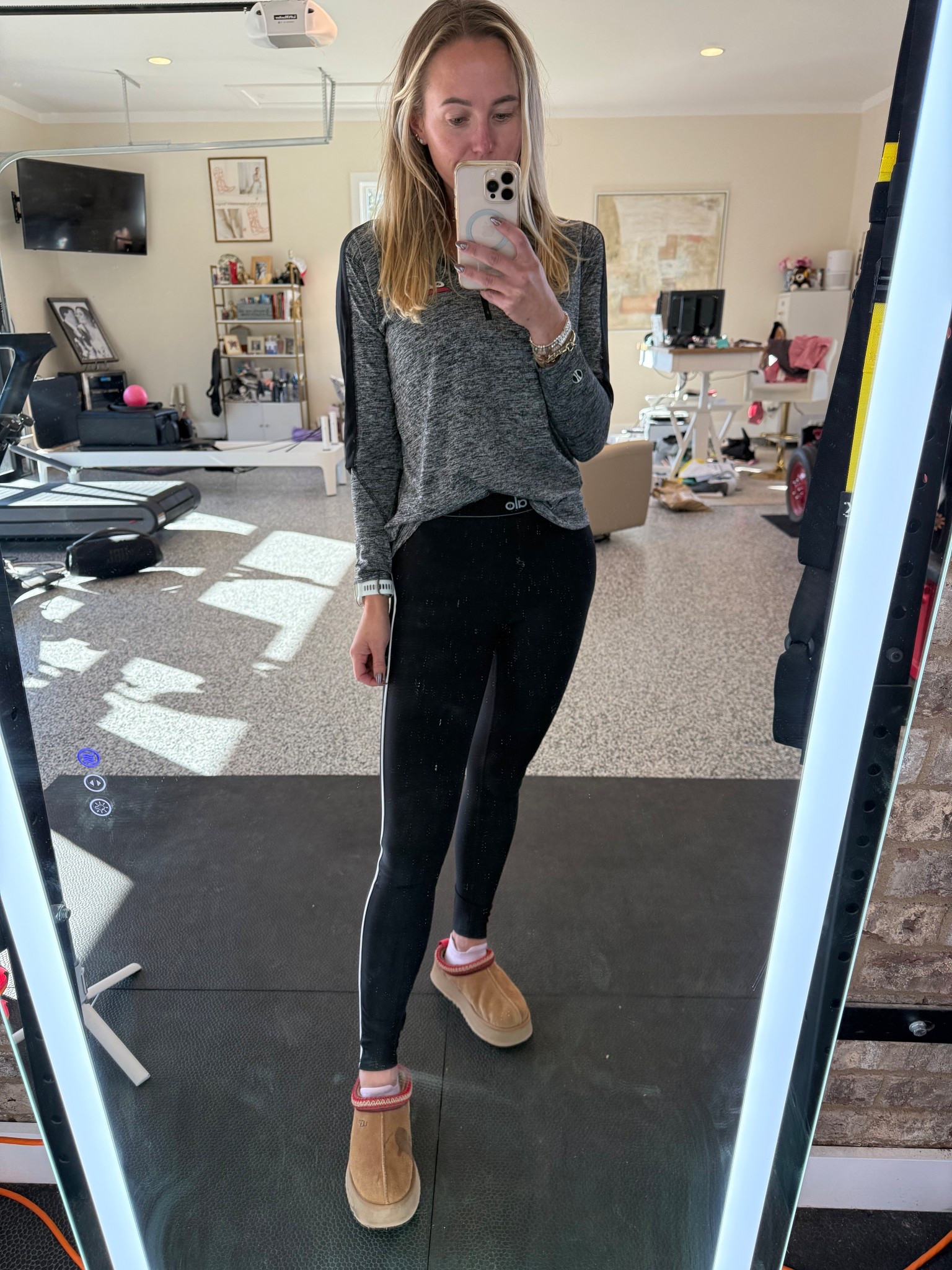 I have one kind of legging that I especially love from ALO because they silky and not thick! Perfect to workout, run errands or travel. I wear a size small in these

#LTKActive #LTKTravel