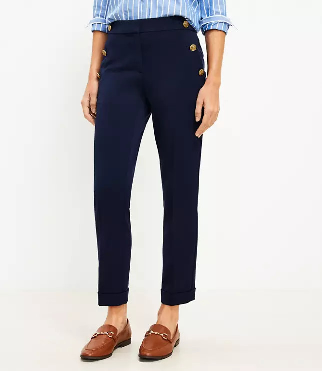 Curvy Slim Sailor Pants | LOFT