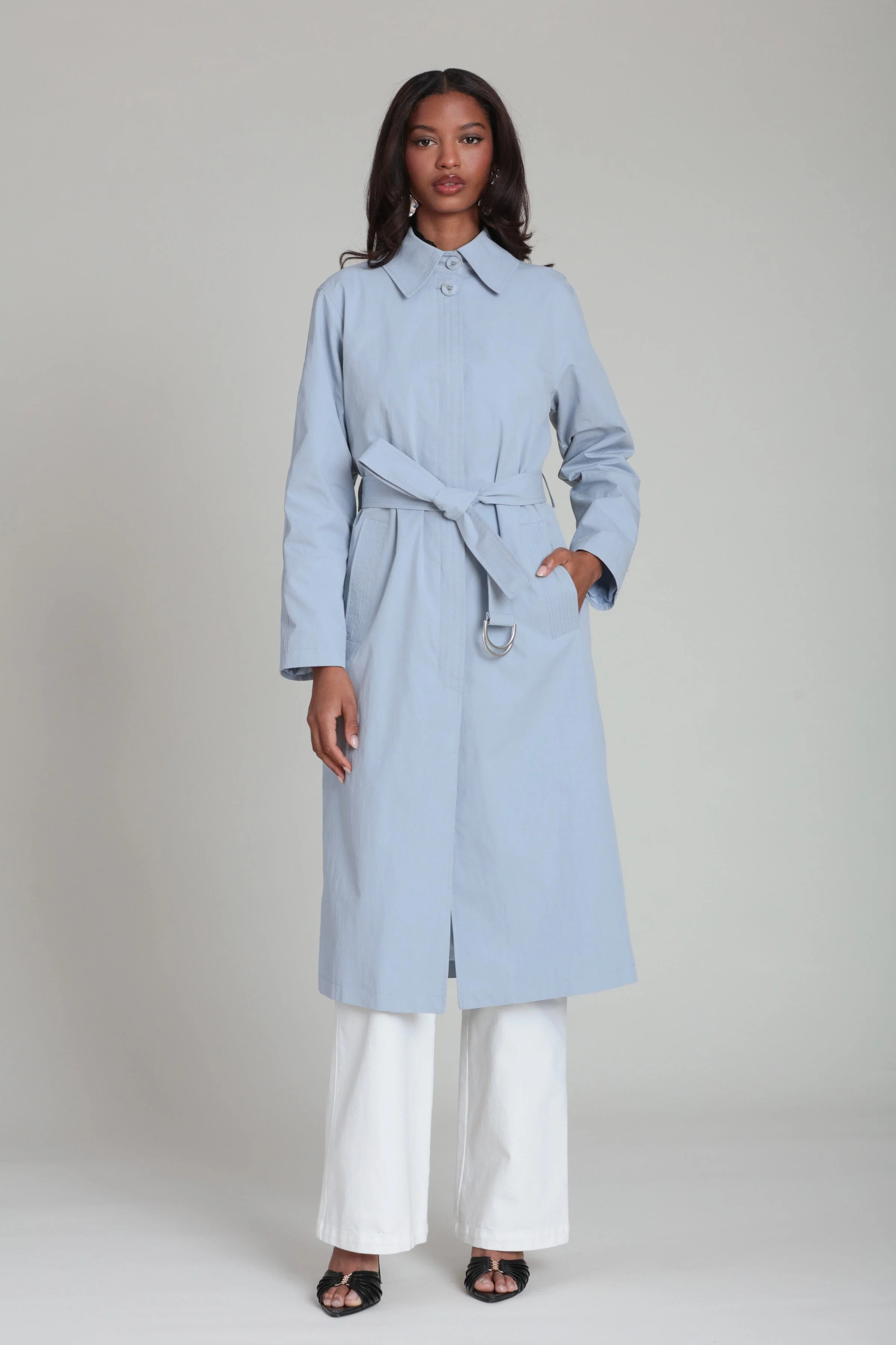 Minimalist Cotton Nylon Trench Coat | Avec Les Filles