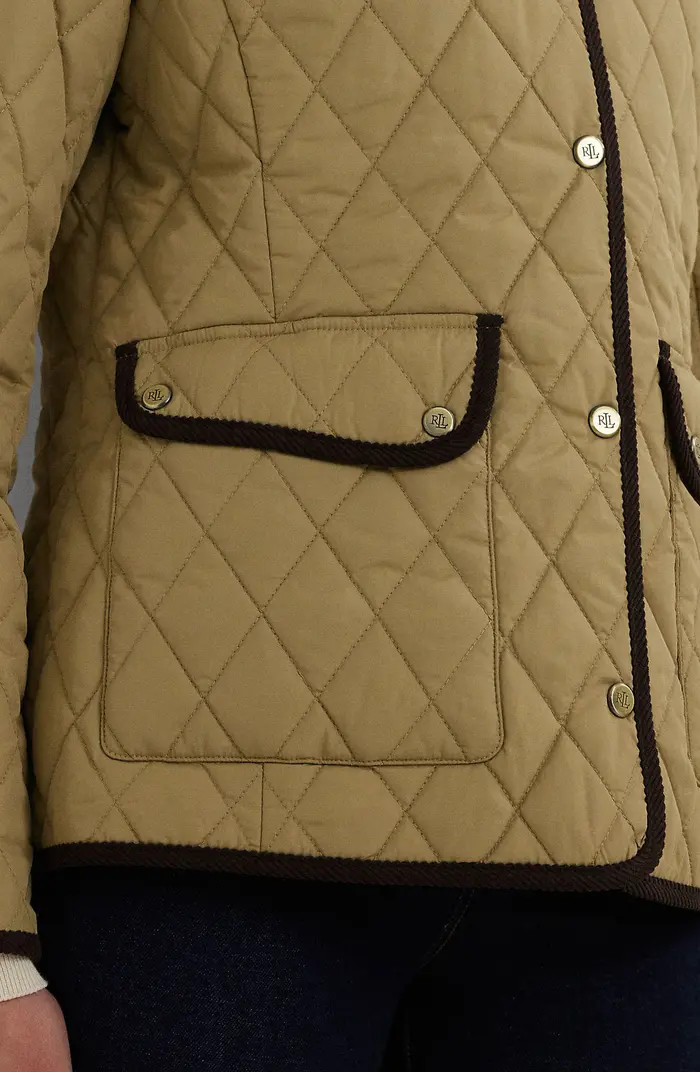 Quilted Faux Shearling Collar Jacket | Nordstrom