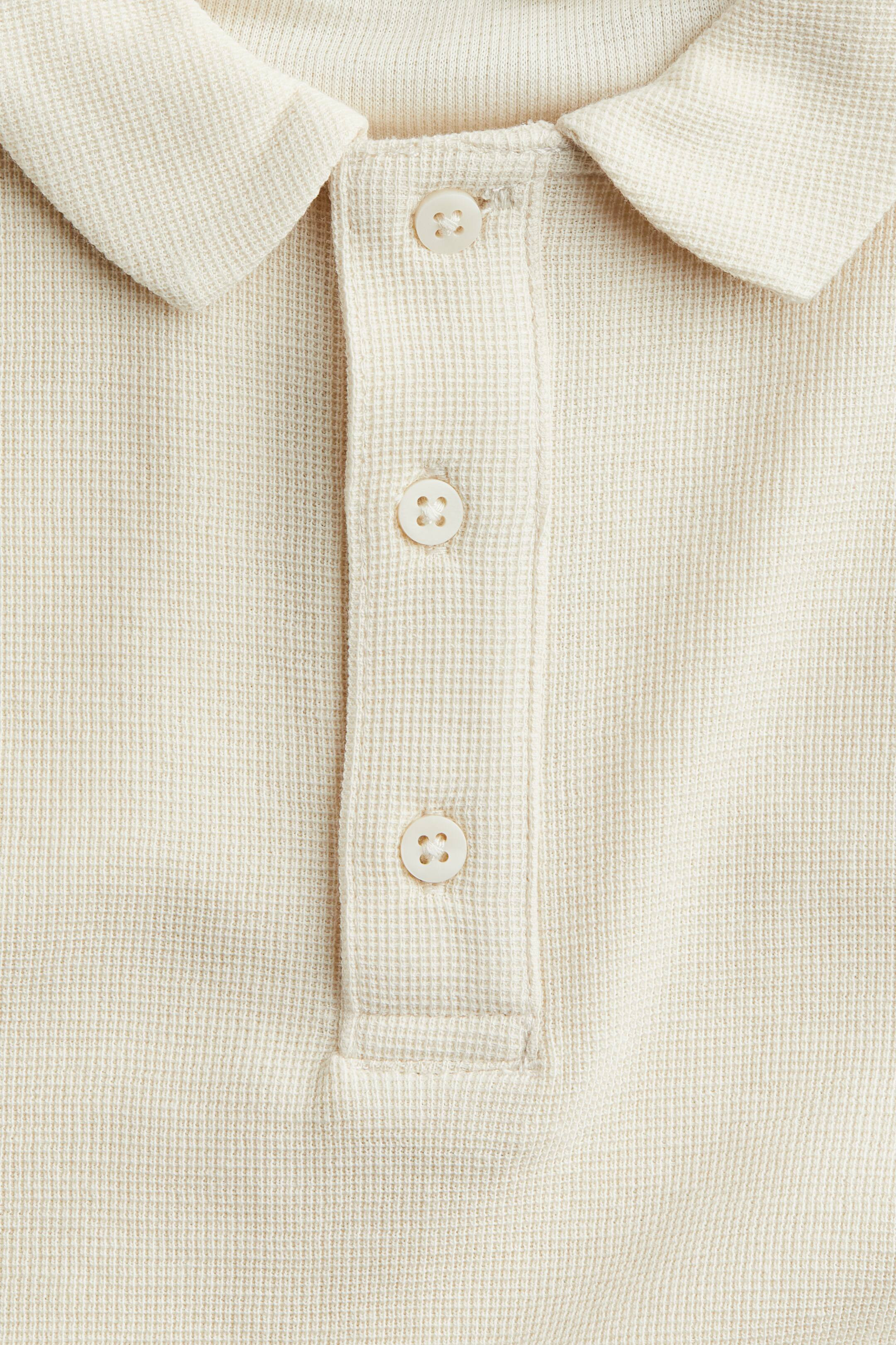 Long-Sleeved Polo Shirt - Cream - Kids | H&M US | H&M (US + CA)