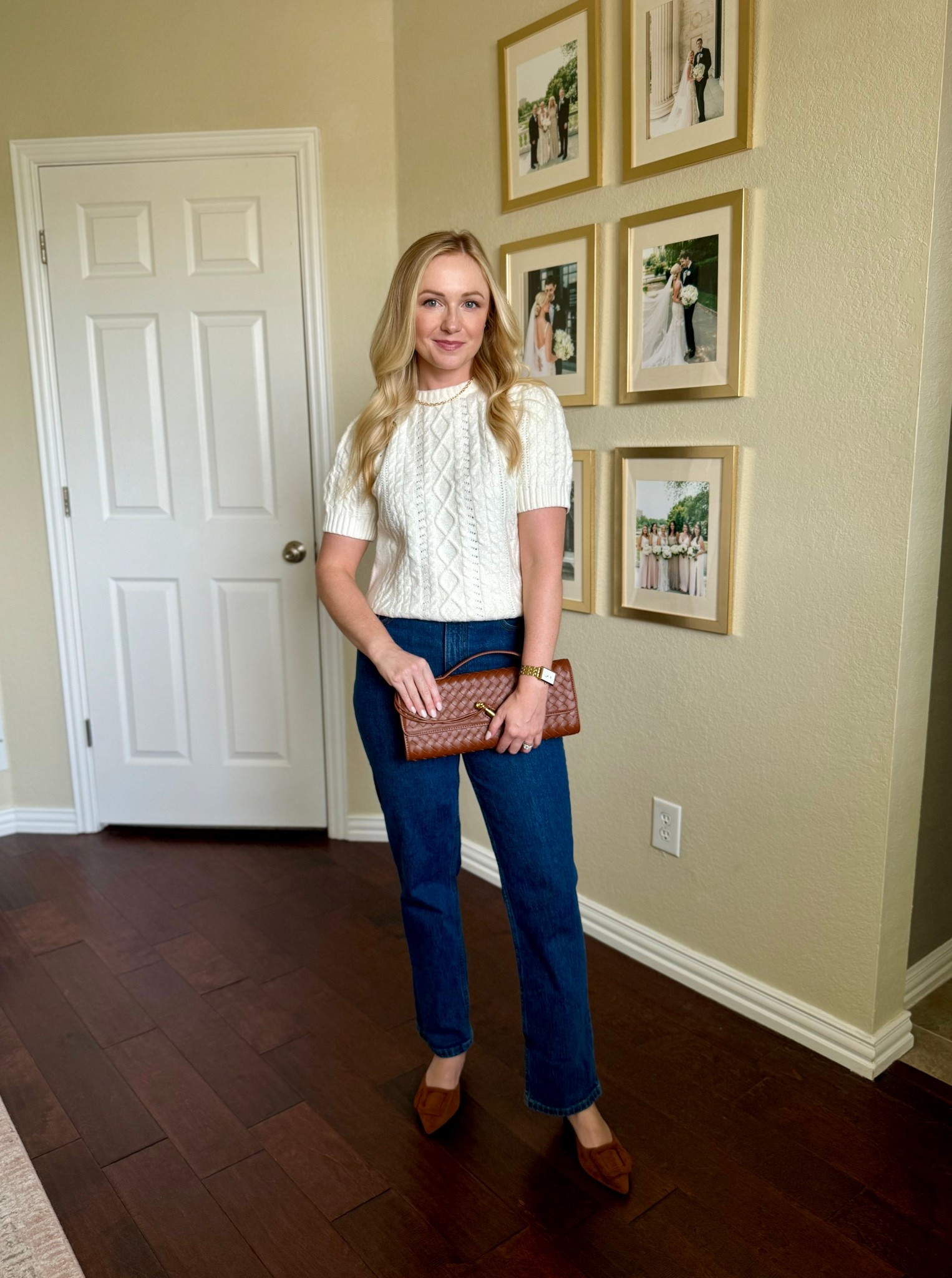 This short sleeve cable knit sweater is so cute! Wearing an XS 

#LTKSeasonal #LTKFindsUnder50 #LTKPetite