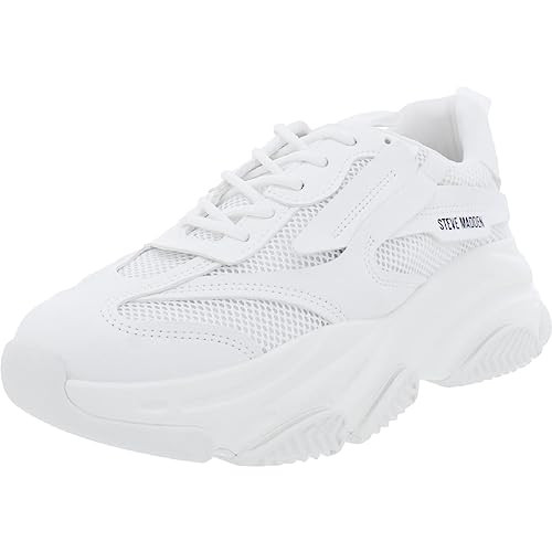 Steve Madden Women's Possession Sneaker, White, 6.5 | Amazon (US)